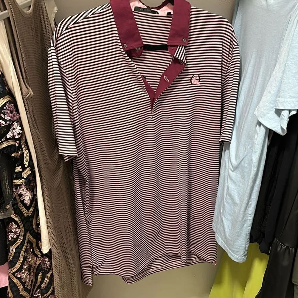 Greyson striped men’s polo shirt - size Large